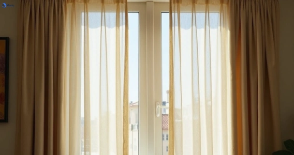 Dusty and dull curtains in neutral-bay-nsw before steam cleaning